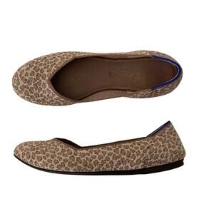 Rothy’s Flats Size 11 Portobello Spot Round Toe Shoes Tan Cream